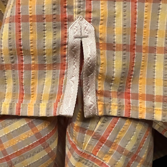 Patagonia men’s red/yellow plaid short sleeve button shirt size L - Picture 9 of 10